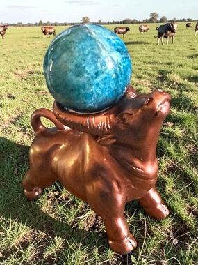Blue Apatite Crystal Sphere